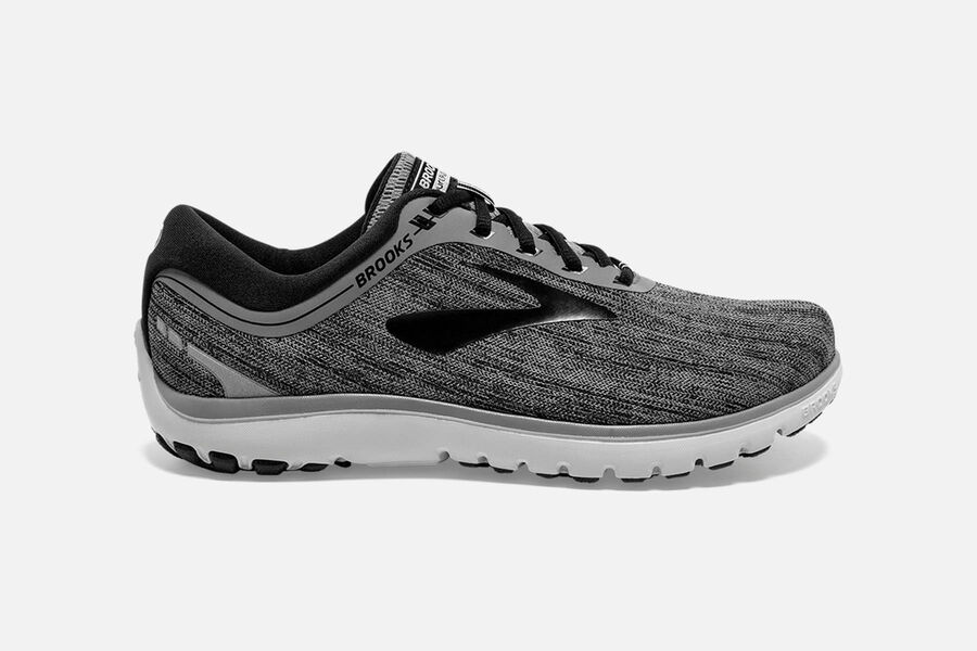 Mens Brooks PureFlow 7 Road Shoes Primer/Black/Oyster | Shoes 8396-FPKLJ